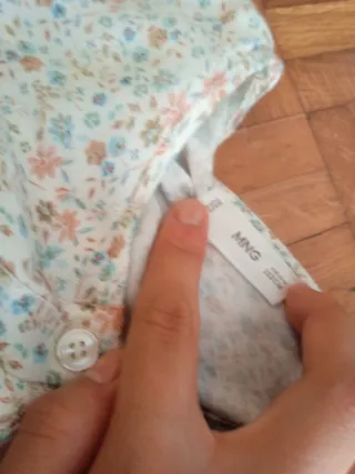 Camisa Niña Flores Rosa y Blanca