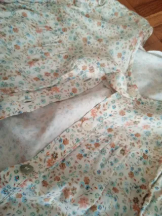 Camisa Niña Flores Rosa y Blanca