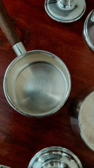 Silver plated set 5 oggetti in miniatura