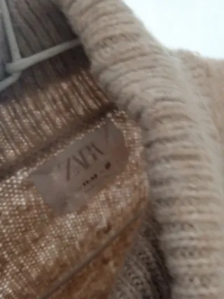 Jersey cuello alto beige niña Talla M