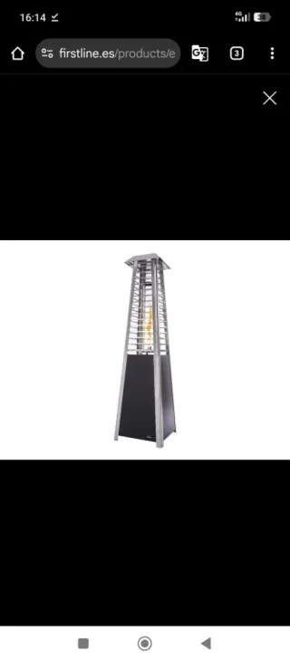 Estufa Bioetanol Pirámide Pur Line, 4.500 kw