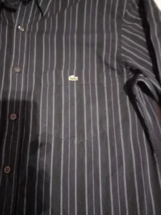 Camisa Lacoste Talla 40 Rayas Finas