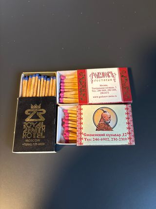 3 scatole fiammiferi vintage Mosca