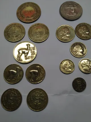 15 Monedas de Perú latón