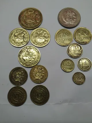 15 Monedas de Perú latón