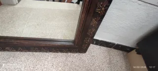 Espejo antiguo madera tallada