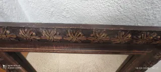 Espejo antiguo madera tallada