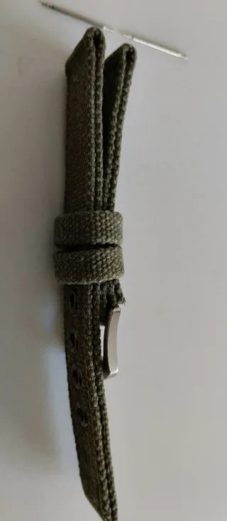 Correa Lona Reloj 20mm Verde Militar