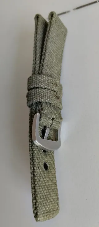 Correa Lona Reloj 20mm Verde Militar