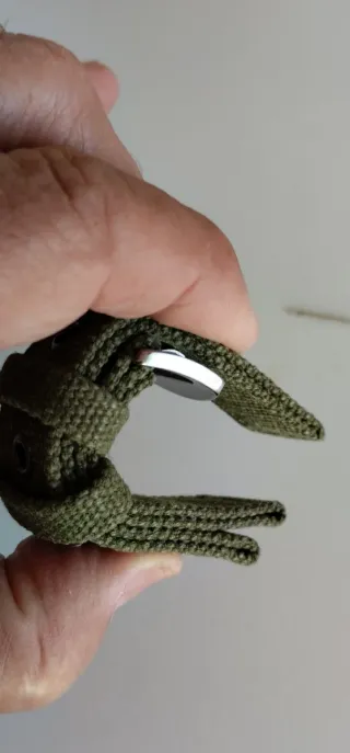 Correa Lona Reloj 20mm Verde Militar