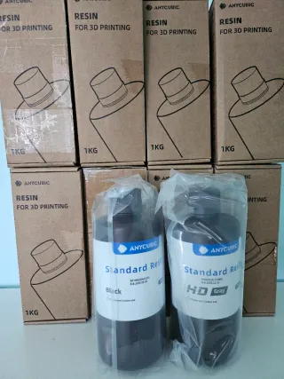 Lote 8KG Resina Anycubic Gris HD/Negra