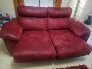 Sofás 3 plazas rojo