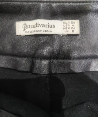 Pantalón polipiel negro