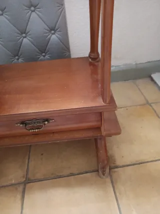 Galán de noche madera nogal antiguo