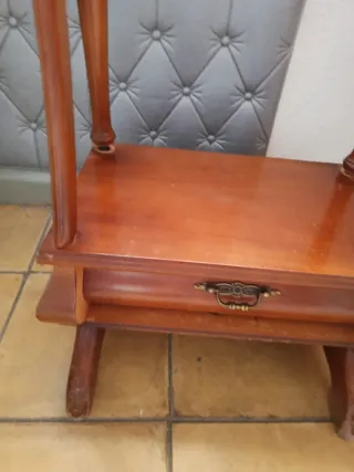 Galán de noche madera nogal antiguo