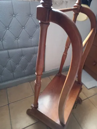 Galán de noche madera nogal antiguo