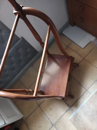 Galán de noche madera nogal antiguo