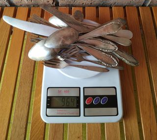 LOTE Cubiertos Vintage Metal y Plata Orfebrería