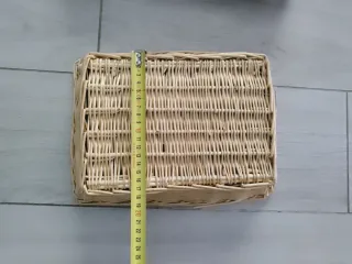 2 Bandejas rectangulares de mimbre natural