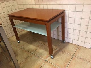 Conjunto Muebles Cocina Madera y Cristal