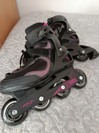 Patines Oxelo Active Fit.3 Negro/Rosa