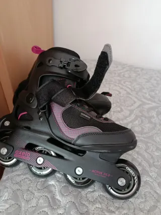 Patines Oxelo Active Fit.3 Negro/Rosa