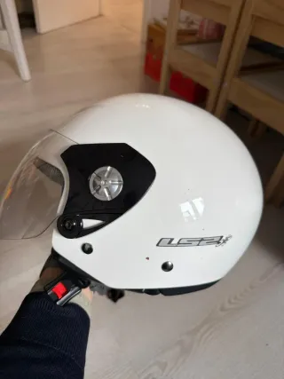 Casco Moto LS2 Jet Blanco Talla L