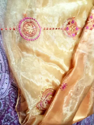 Tenda colore oro giallo velato organza raso