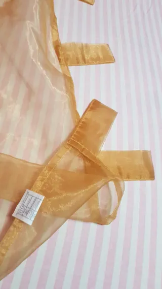 Tenda colore oro giallo velato organza raso