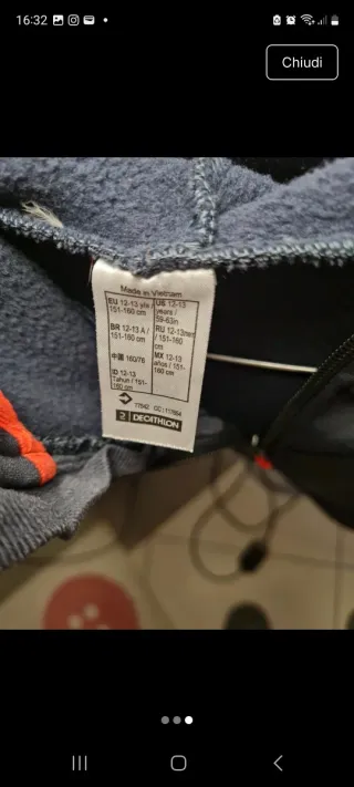 Pile sci Quechua TG. 12-13 anni colore nero