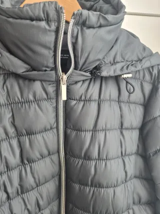 Plumífero corto mujer verde oscuro