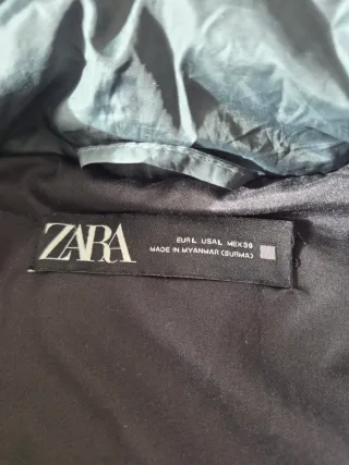 Plumífero corto mujer verde oscuro