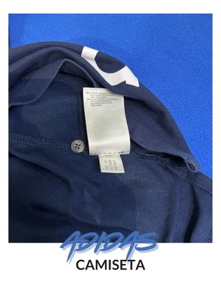 Camiseta Adidas Deportiva Hombre Azul/Gris