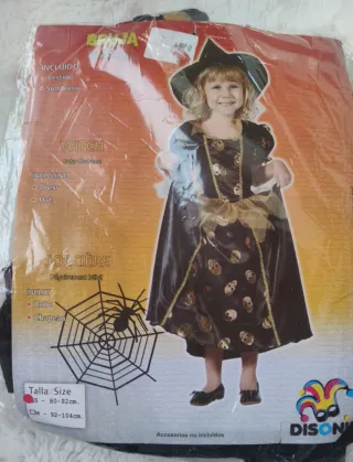 Disfraz Bruja Bebé Talla S