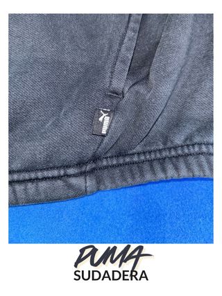 Sudadera Puma Negra y Blanca Media Cremallera