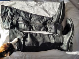 Botas altas de piel negras