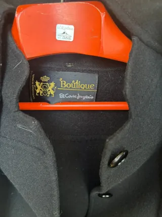 Abrigo lana negro Corte Inglés