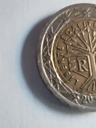Moneda 2 Euros Francia 2001 Error.
