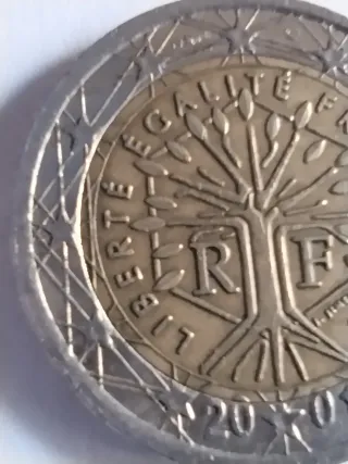 Moneda 2 Euros Francia 2001 Error.