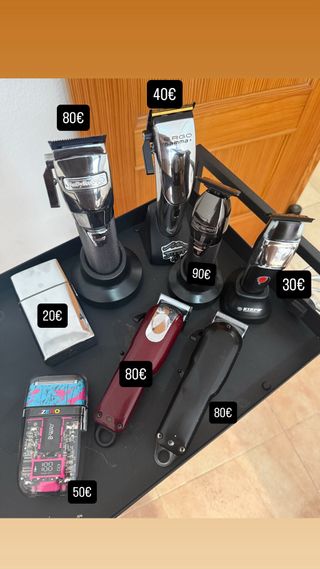 Conjunto de 7 máquinas de barbero