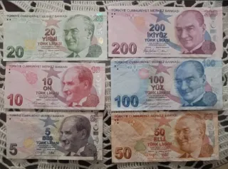 Billetes de Lira, Turquía