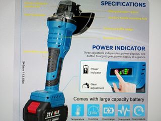 Radial Angular Inalámbrica 125mm NUEVA