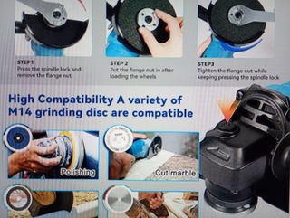 Radial Angular Inalámbrica 125mm NUEVA