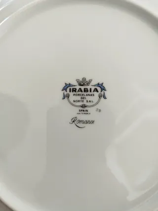 VAJILLA PORCELANA IRABIA