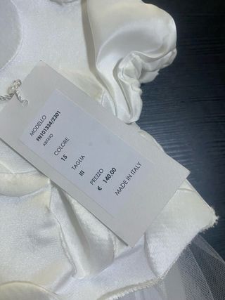 Vestito bianco 1-3 mesi