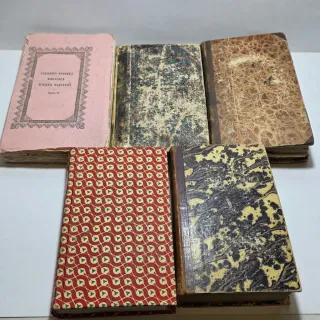 Lotto di cinque libri antichi da esposizione