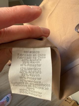 Vestido fiesta dorado con piedras T36