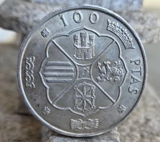 Moneda 100 Pesetas Plata Franco 1966 MBC+.