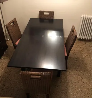 Mueble Comedor Madera Oscura