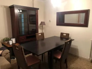 Mueble Comedor Madera Oscura